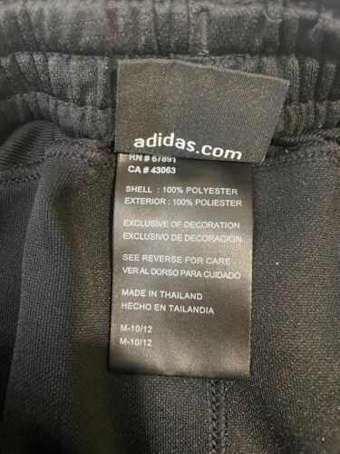 Adidas Climalite Mens Track Pants Black with White Stripes READ DESCRIPTION - Picture 2 of 3