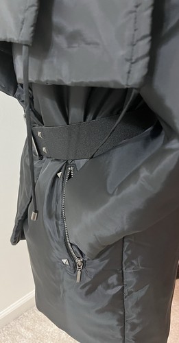 Chico’s Black Label Oversized Collar Black Belted Jacket (#82) - Picture 7 of 10