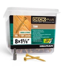 Deck Plus No. 8  S X 1-5/8 in.   L Star Flat Head Exterior Deck Screws 5 lb