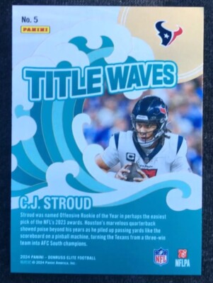 10シリ panini donruss elite sparkplug ディバラ 2024 DONRUSS ELITE C J STROUD TIDAL WAVES SP GREEN FOIL VARIATION