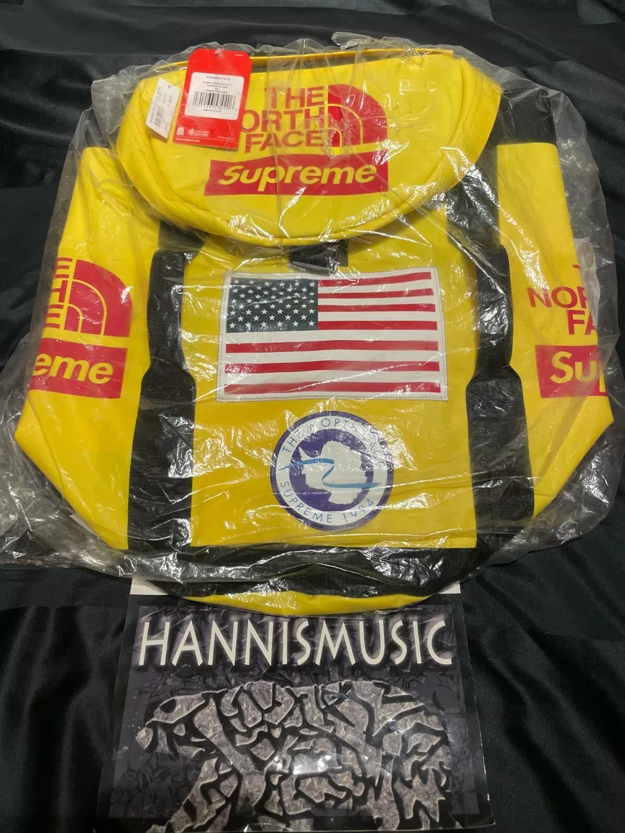 SS17 SUPREME x THE NORTH FACE TRANS ANTARCTICA BIG HAUL BACKPACK YELLOW TNF  RARE