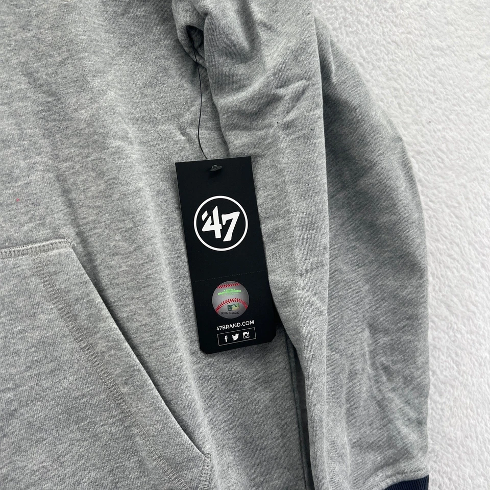 '47 Brand Atlanta Braves Hoodie Mens Medium Gray Sweatshirt Streetwear *A2 New - Image 4 of 4