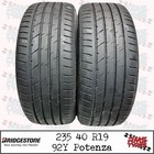 235 40 R 19 x2 Bridgestone 92Y Part Worn Used Tyres 23540R19 x2 52mm