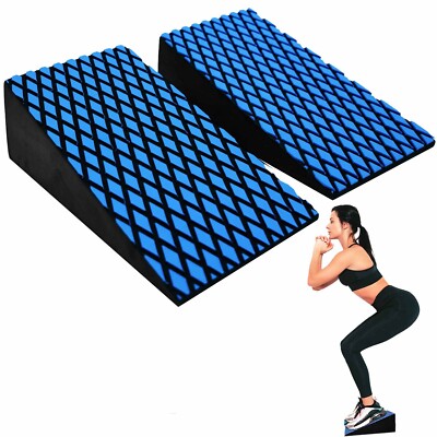 2PK Non-Slip Squat Wedge Block Ramp Heel Elevated Squat Wedge for Weight Lifting
