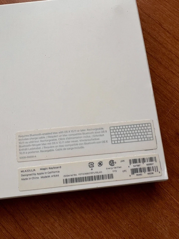 New In box, Apple Magic Keyboard, A1644, never used - MLA22LL - Image 2 of 4