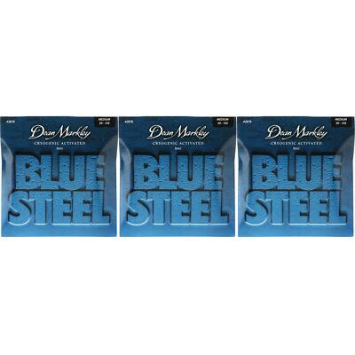 Dean Markley 2676 Blue Steel Bass Guitar Strings - .050-.105 Medium (3-Pack)