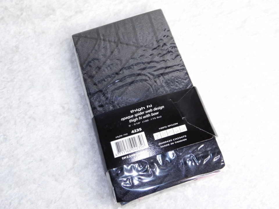 Piernas de música opacas tela de araña hasta los muslos transparente negro rosa lazos Foto 2 de 2