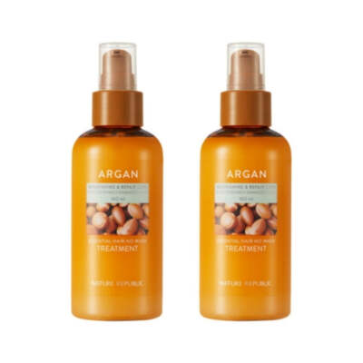Nature Republic Argan Essential No Wash Hair Treatment 160ml*2Pcs - FREE SHIP