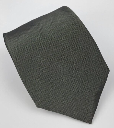 Cravate Perry Ellis Portfolio – Gris Argenté Brillant – 100% Soie – Classique