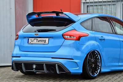 Heckansatz Diffusor Heckdiffusor aus ABS Ford Focus RS DYB Eintragungsfrei  
