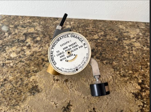 General Pneumatics orange N.J. 525GP-6 Valve & Gauge Assy- untested/parts/repair