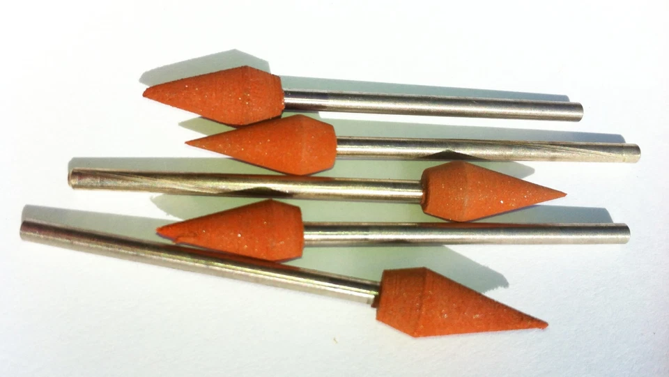 Puntos de pulido de goma montados Dremel 463 llama de grano extra fino 8 piezas Foto 2 de 3