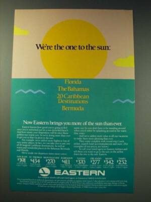 1987 Eastern Airlines Ad - We're the one to the sun