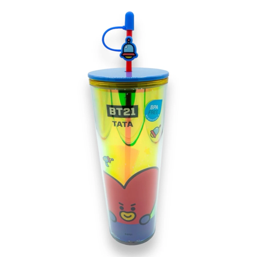 BT21 Miniso Line Friends 800ml Hologram Tumbler with Straw