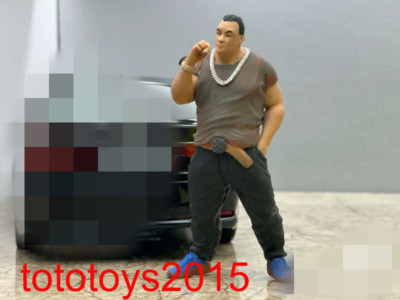 1/18  Scene Gangster boss Men Miniture 4'' Figure Doll Fit Cars Vehicles Model