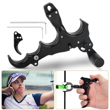 Archery Release Aid, 3/4 Finger Grip Thumb Trigger Caliper, Compound Bow Hunting