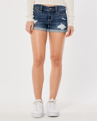 Denim shorts, Hollister low-rise boyfriend shorts 3