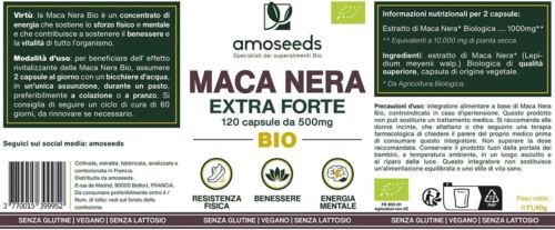 Maca Peruviana Nera BIO, 10 000Mg Al Giorno | Estratto Di Radice Di Maca Di Qual - Foto 7 di 7
