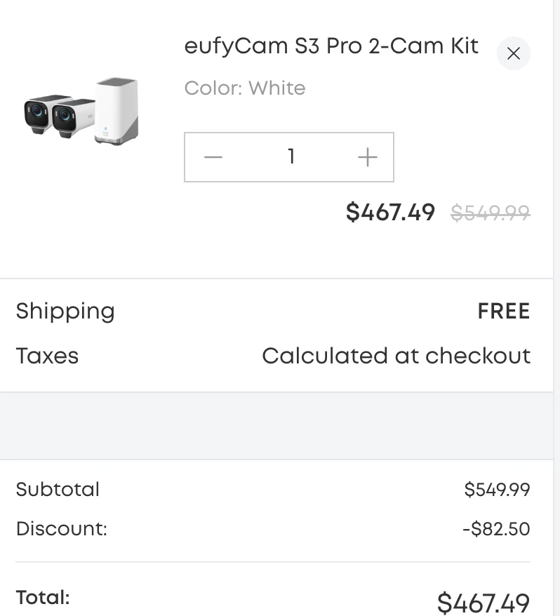 $467 eufy eufyCam S3 Pro Outdoor Security Solar Cameras 4K MaxColor Night Vision - Image 2 of 3
