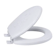 Bath Bliss Extra Soft Vinyl Standard Round Toilet Seat in White