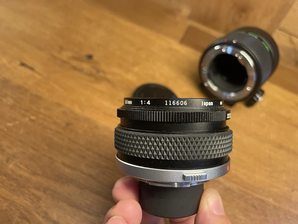 *Mint* Olympus Zuiko Auto 1:1 Macro 80mm F/4 Lens w/ Dedicated Extension Tube JP - Image 2 of 4