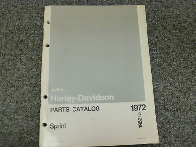 #ad 1962 1963 1964 1972 Harley Davidson SS SX Sprint Parts Catalog Manual $167.87