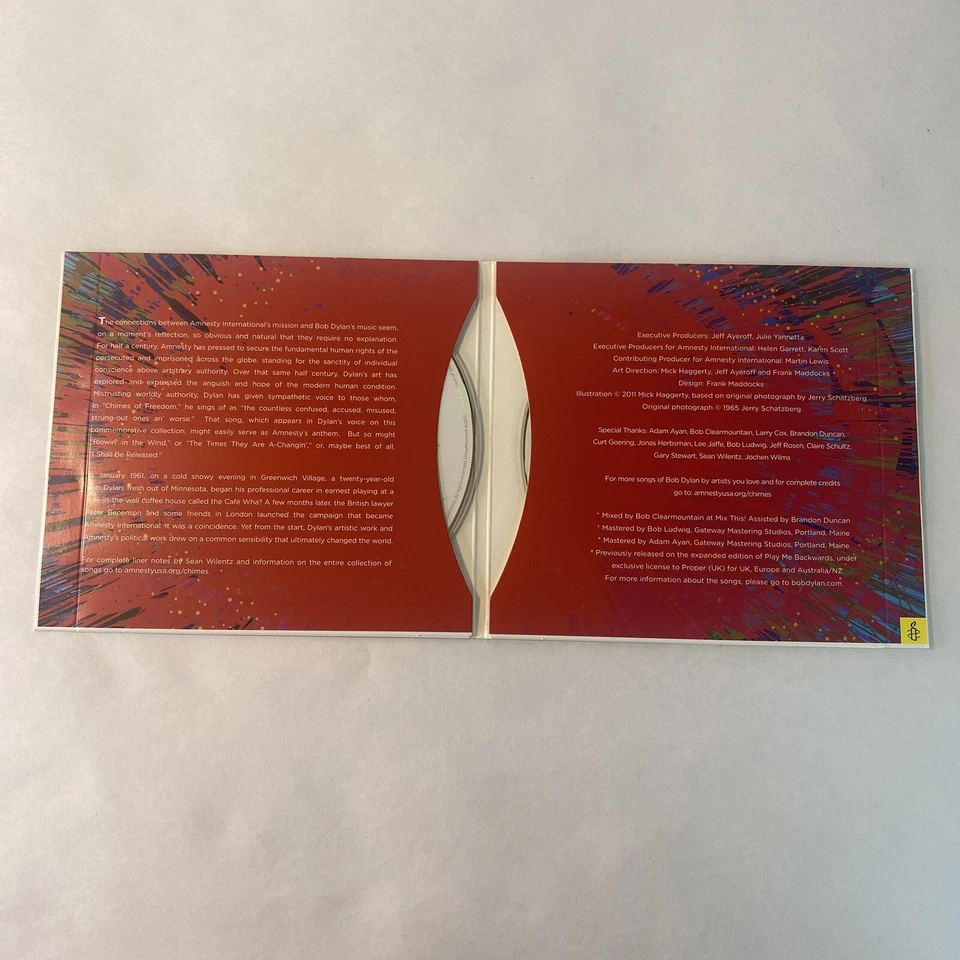 Chimes of Freedom The Songs of Bob Dylan by Various (CD, 2012) 2 Disc Set Foto 3 de 4