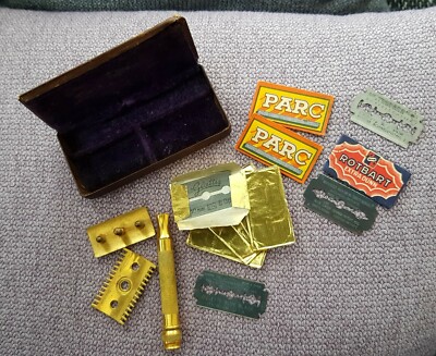 USA 1925 GILLETTE Rasierhobel OLD TYPE BALL END Known the World Over/BLECHDOSE 