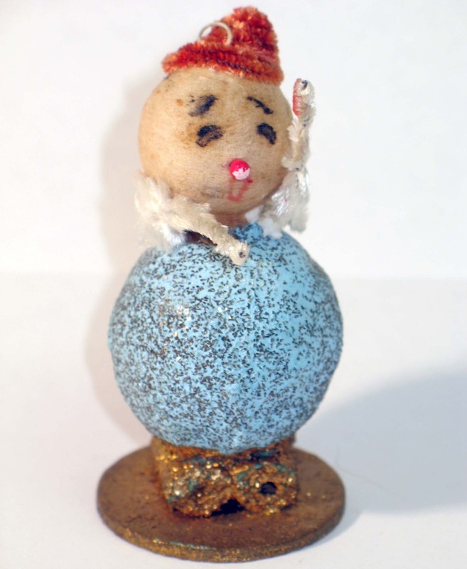 Vintage Putz Pixie ELF Gnome Clown Christmas Ornament Cute Mid Century Odd