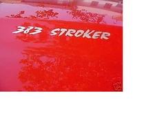 383 STROKER HOOD DECALS - (Set of 2) Hot Rod American Muscle - Color Choices