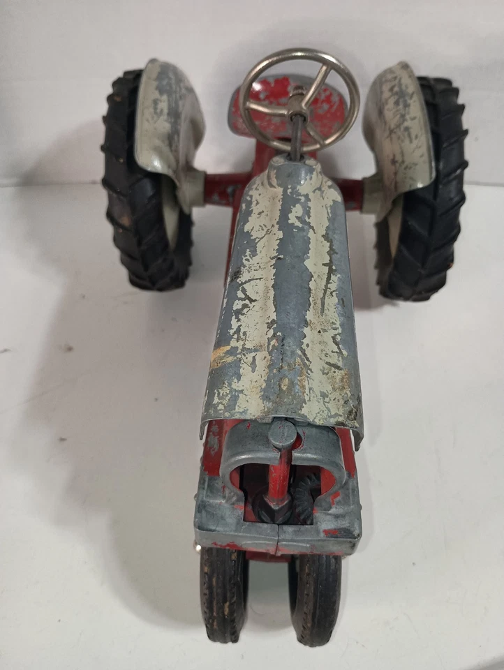 De colección Hubley Kiddie Juguete Tractor Hierro Fundido Diecast Rojo Gris EE. UU. - Juguete de Granja Foto 2 de 4