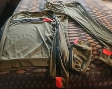 Women's Fashion Track Suit Casual Green Red Black Long Sleeve Sports Pant Suit