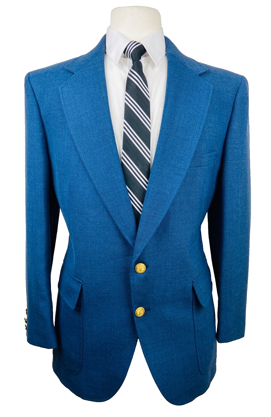 FILA Giacca tuta cappotto sportivo blazer blu bottoni oro 42R uomo Adams Row vintage