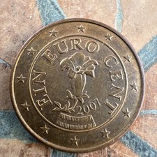 Austria 1 Euro Cent Coin Austria 2004 2005 2006 2007 Circulated Coin Circulated Coin