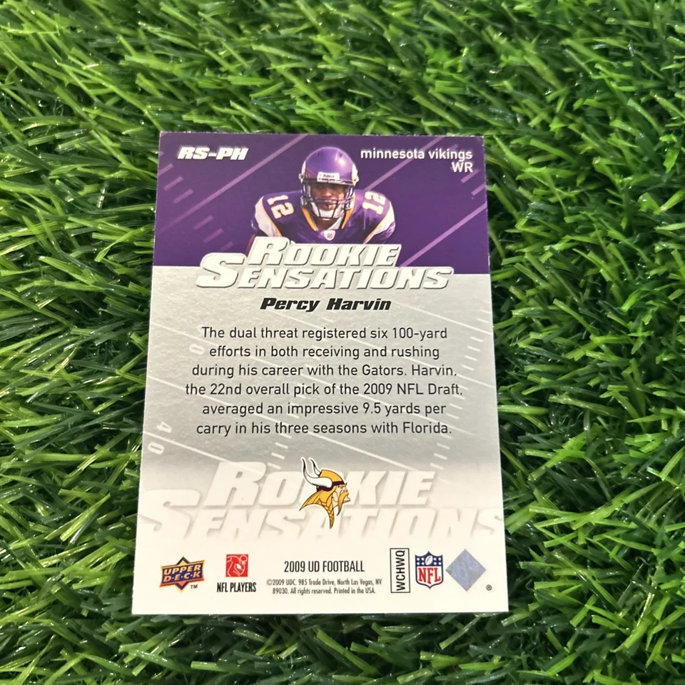 2009 Upper Deck Football Rookie Sensations # RS-PH Percy Harvin F38 - Image 2 of 2