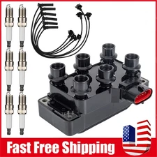 Ignition Coil + Spark Plug + Wire Set For Ford Explorer Sport Trac 4.0L V6 FD480