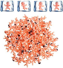 120 Pieces Mini Plastic Babies for Baby Shower Games, 1 Inch Bulk Tiny King Cake