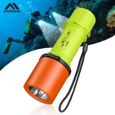 IPX8 Waterproof Diving Flashlight 1000LM LED 3Modes Rechargeable Scuba Diving