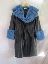 Love, Whit by Whitney Port Black Sherpa Collar Coat Size XS Good Condition