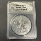 ANACS MS70 2020-W American Silver Eagle 1 Oz