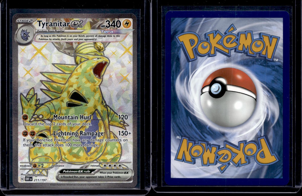 Pokemon Tyranitar ex SV03 Obsidian Flames 211/197 Holo Ultra Rare 340HP EN 2023