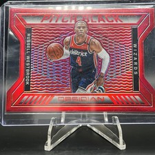 2020-21 Panini Obsidian Basketball-Pitch Black Russell Westbrook #4-Red Flood