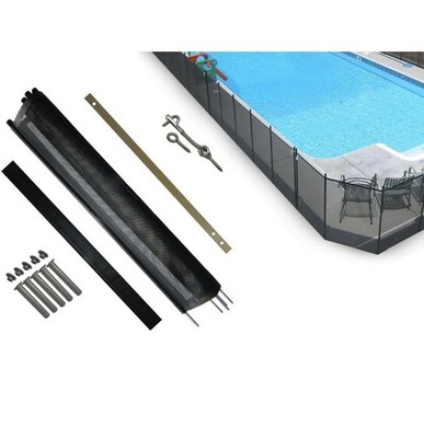 Pool Fence DIY by Life Saver Fencing Section Kit, 4 x 12-Feet, Black
