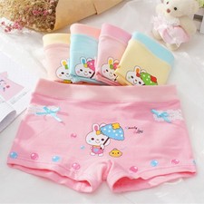 Hot 5pcs Girls Boxer Shorts Underwear Kids Briefs Cotton Knickers Age 2-10 years