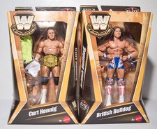 WWE BRITISH BULLDOG & CURT HENNIG  Elite Legends Serie 29  WWF no Hasbro