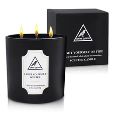 Funny Candle - Black Amber Scented Soy Candles Home Decor Gifts, Unique Sarca...