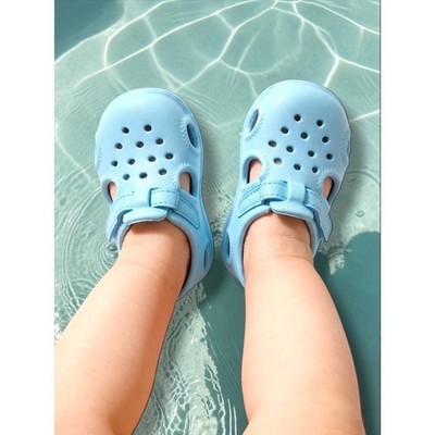 Carters Toby-B Perforated Clog Light Blue Water Shoe Sandal Kids Size 5