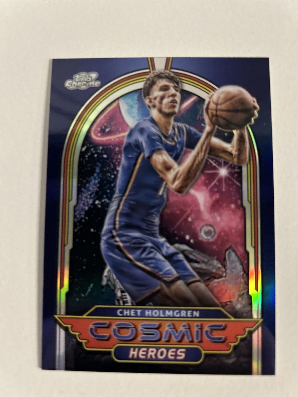 2023-24 Topps Chrome Cosmic Heroes Chet Holmgren #CH-13 Case Hit SSP OKC Thunder