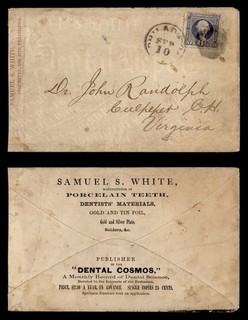 DR WHO 1860s #115 6C DENTAL DEPOT ADVERTISING PHILADELPHIA PA R69040