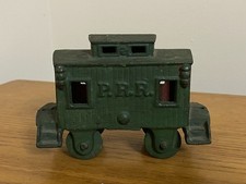 Hubley Cast Iron PRR Caboose Vintage Train Floor Toy SA-39